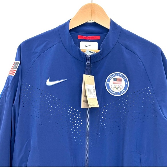 NIKE TEAM USA PARIS OLYMPIC GAMES 2024 PODIUM JACKET XXL Royal Blue White NEW - Picture 6 of 16